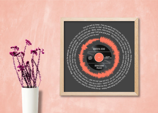 Grateful Dead Brokedown Palace Lyrics | Grateful Dead Song Lyrics Wall Art | Soundwave Art | Gift For Boyfriend