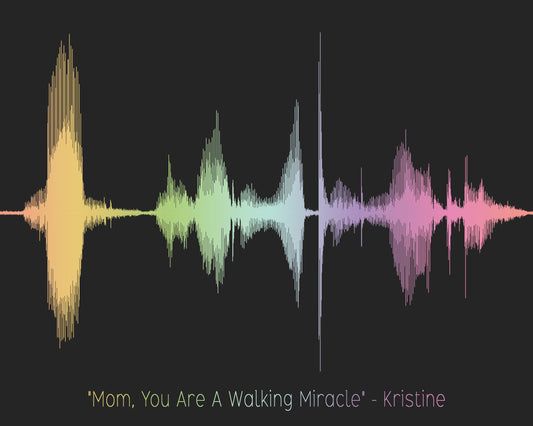 Valentine's Day Gift For Wife | Custom Soundwave Art Print For Mom