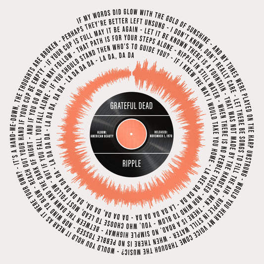 Grateful Dead “Ripple” Lyrics Wall Art Print