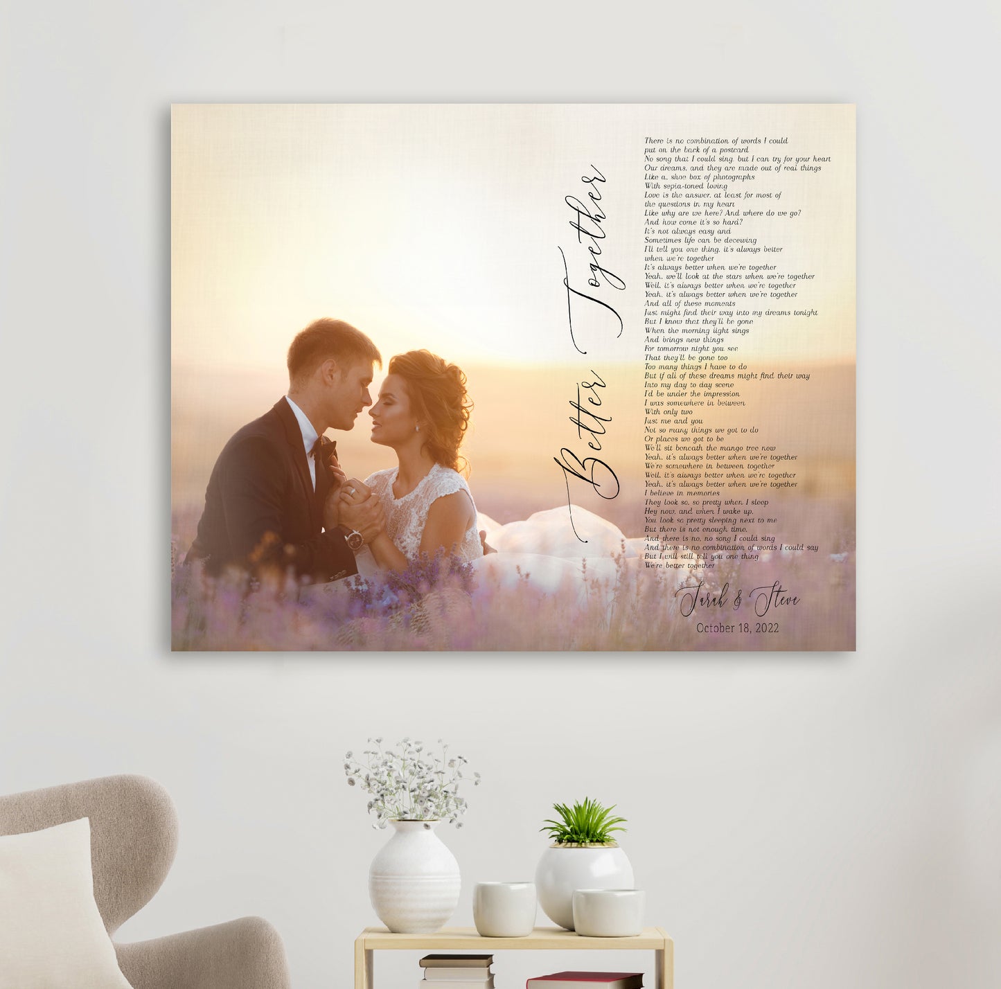 Valentine’s Day Personalized Song Lyrics & Photo Print