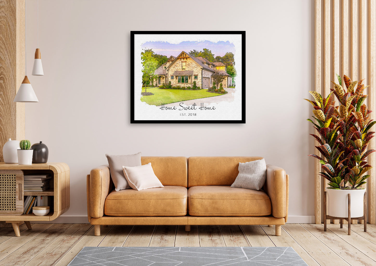 House Portrait Housewarming Gift | Celebrate Your Happy Place with a Custom Watercolor Print!