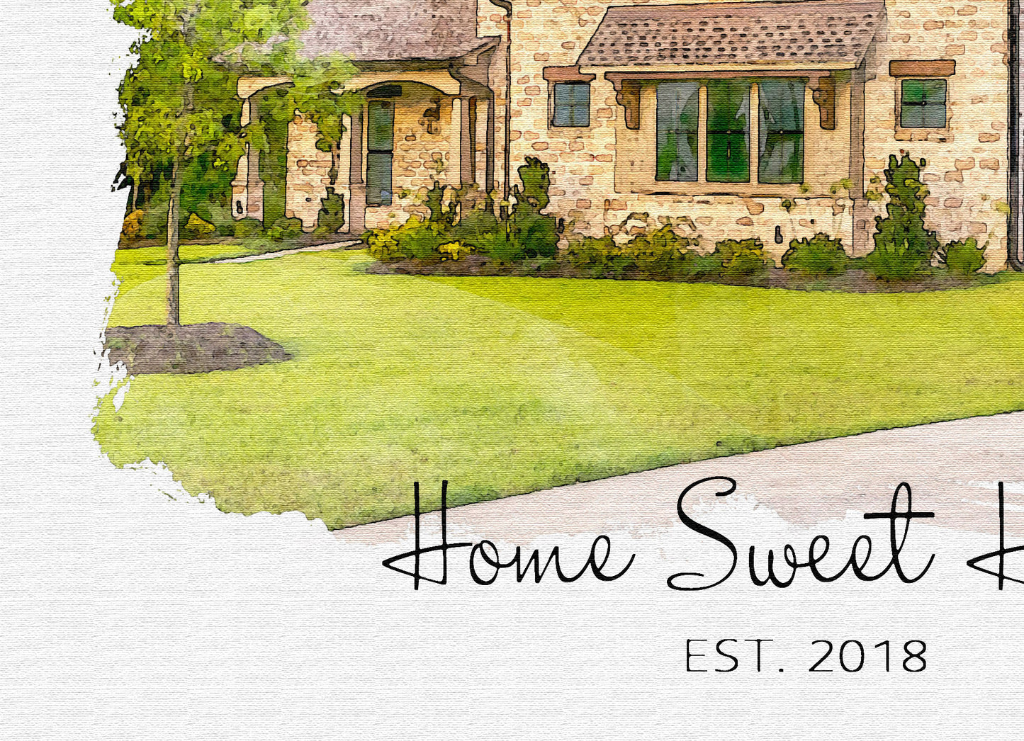 House Portrait Housewarming Gift | Celebrate Your Happy Place with a Custom Watercolor Print!