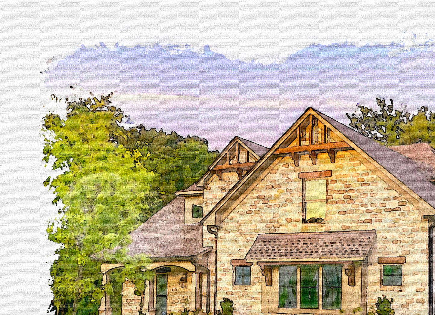 House Portrait Housewarming Gift | Celebrate Your Happy Place with a Custom Watercolor Print!