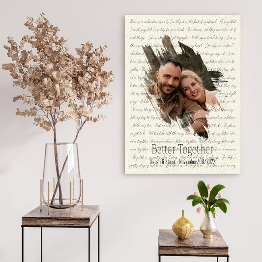Custom Couple Photo & Song Lyrics Print – A Meaningful Valentine’s Gift