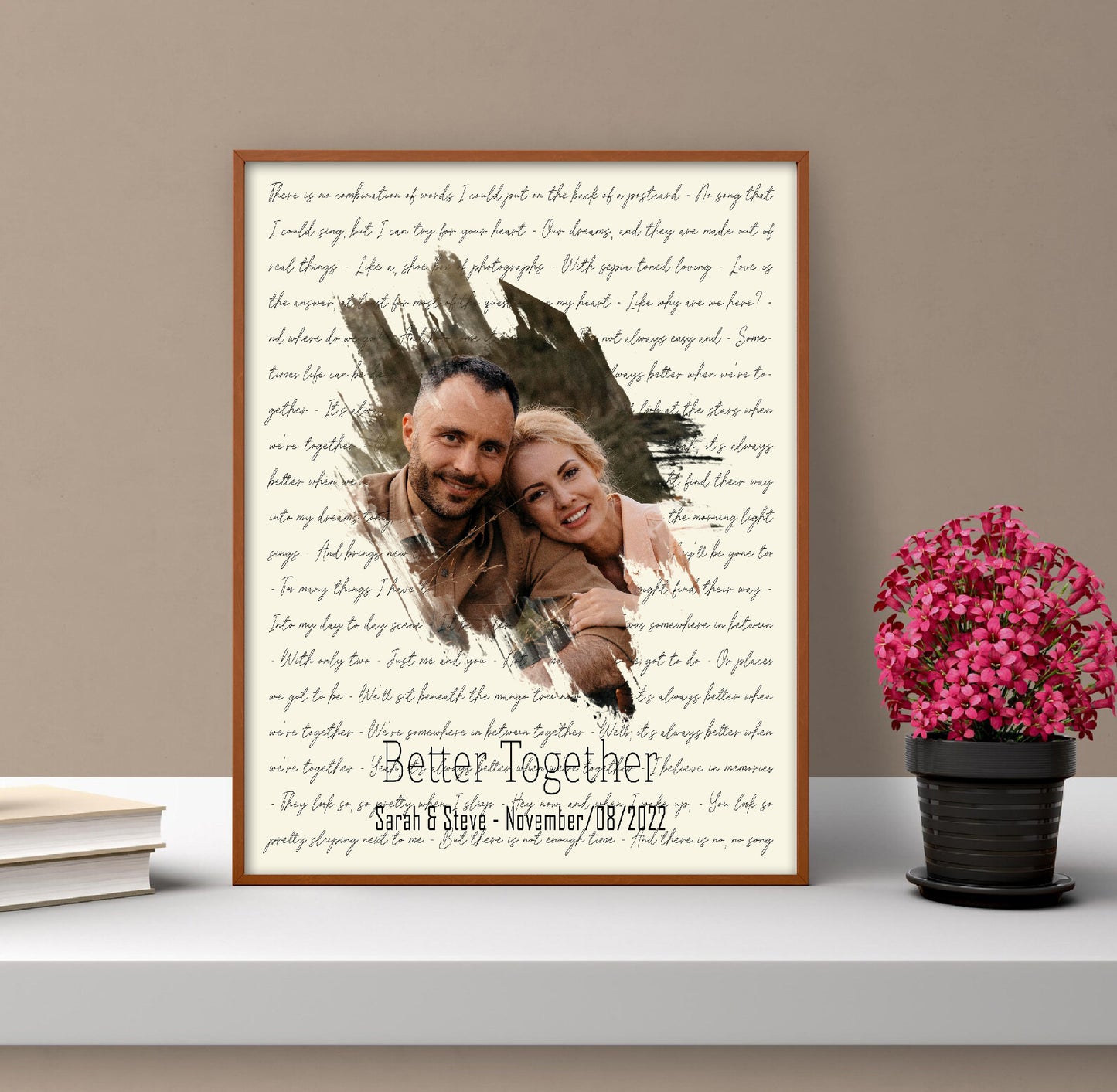 Custom Couple Photo & Song Lyrics Print – A Meaningful Valentine’s Gift