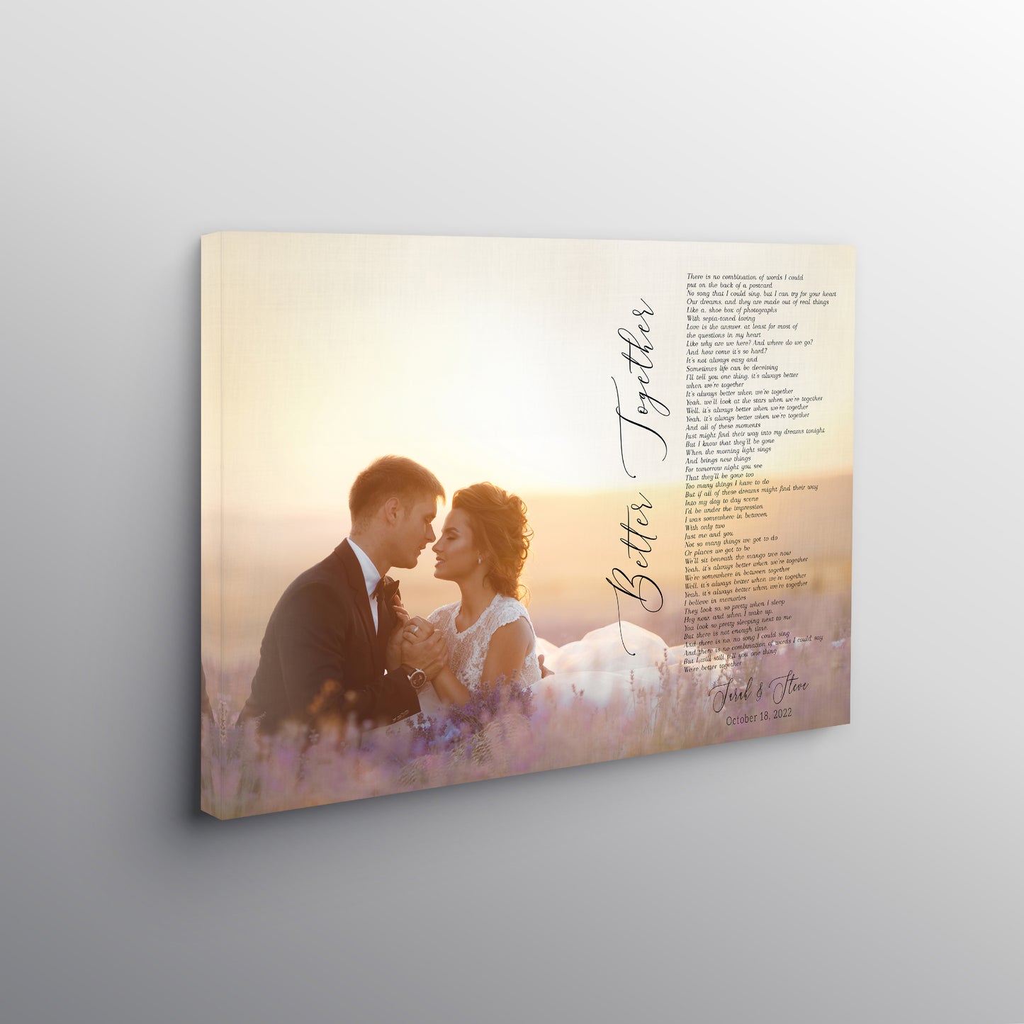 Valentine’s Day Personalized Song Lyrics & Photo Print