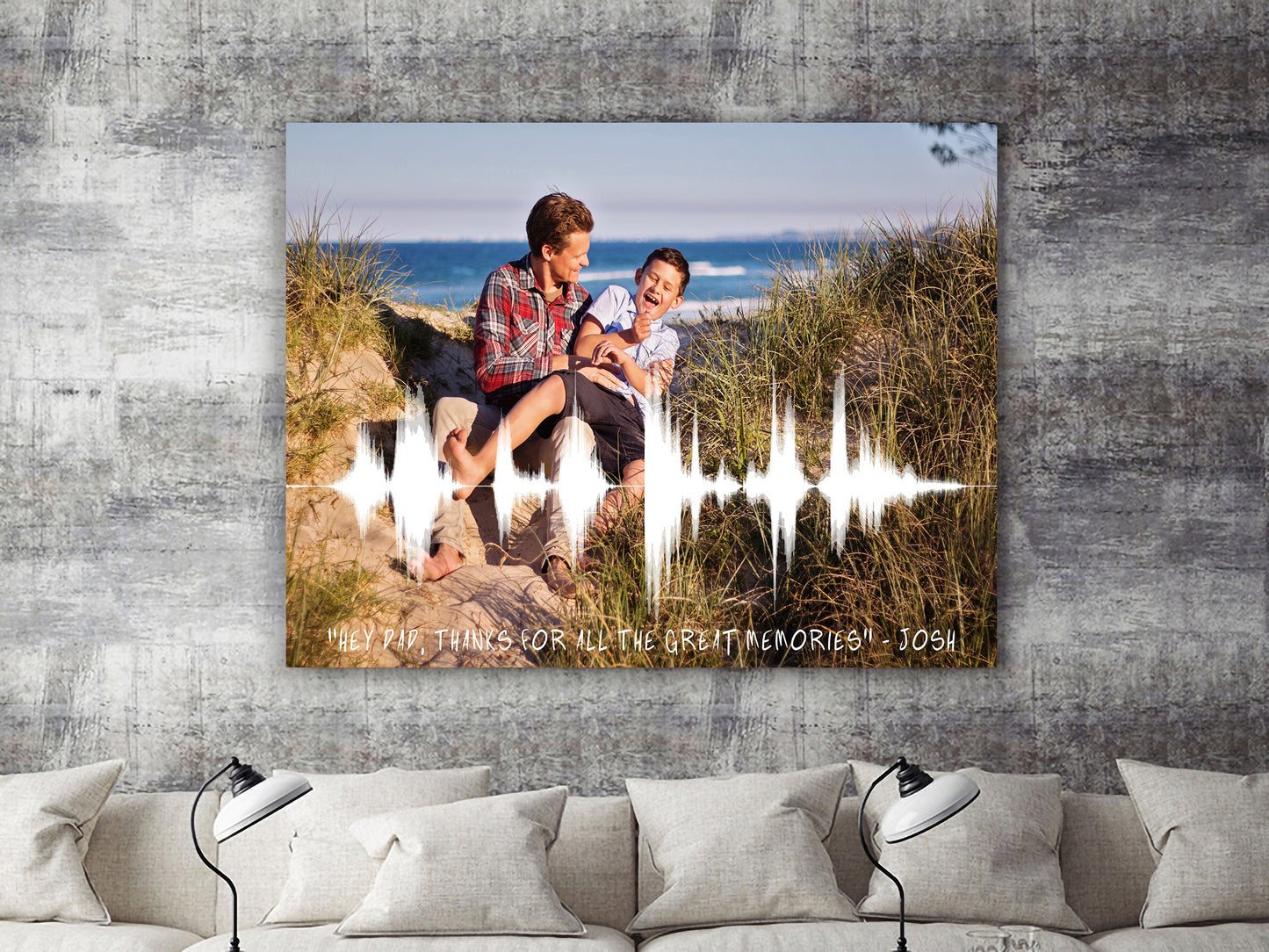 Fathers Day Gift For Dad, Picture Sound Wave Father's Day Gift