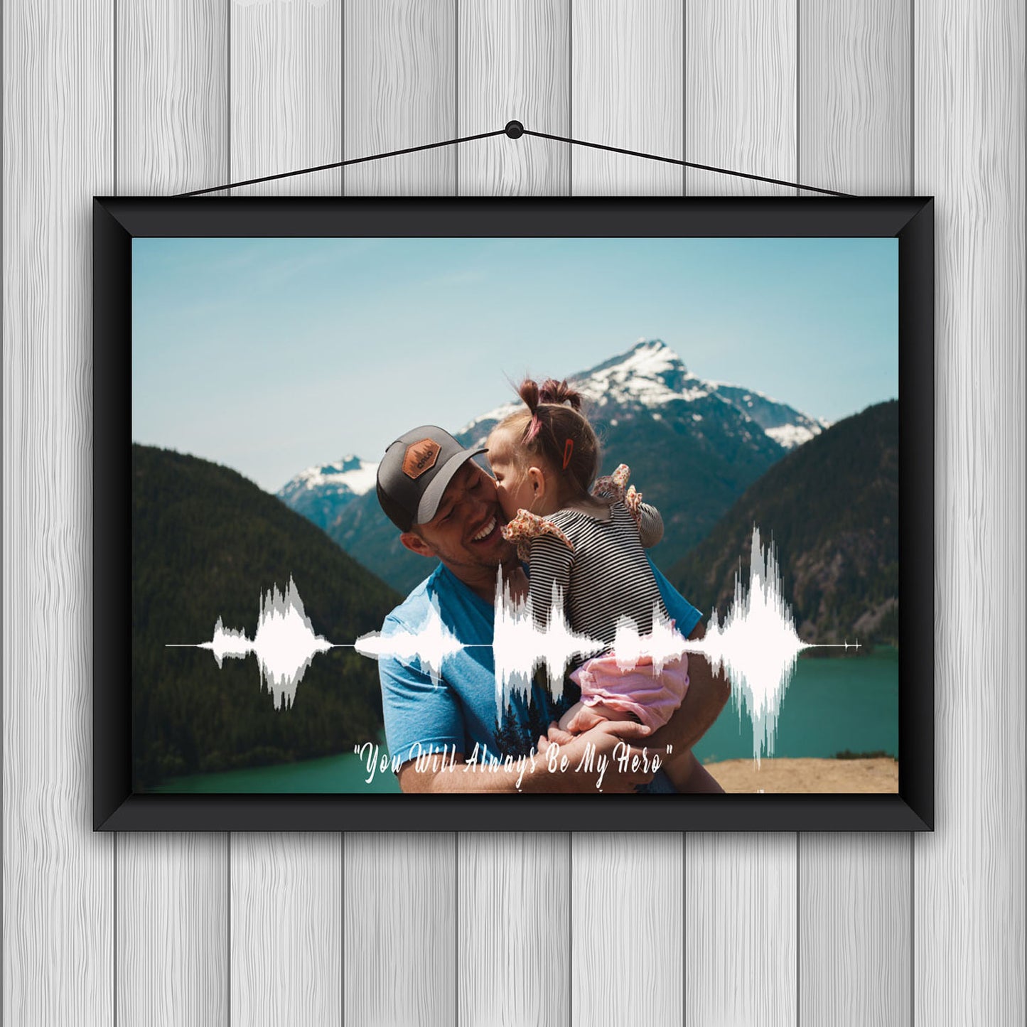 Custom Fathers Day Gift For Dad, Picture Soundwave Art Print