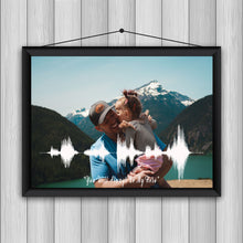 Load image into Gallery viewer, Custom Fathers Day Gift For Dad, Picture Soundwave Art Print