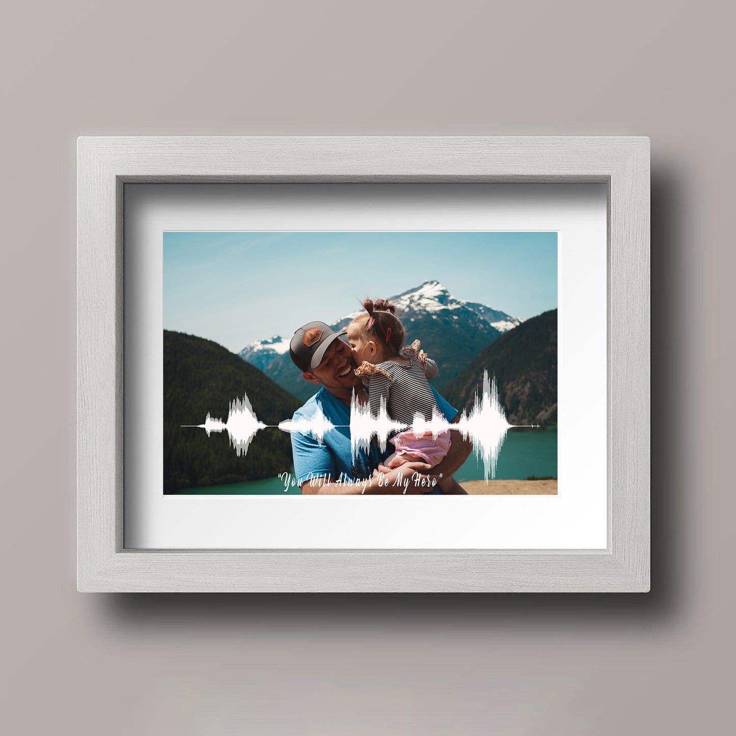 Custom Fathers Day Gift For Dad, Picture Soundwave Art Print