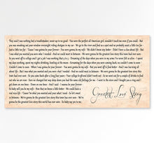 Load image into Gallery viewer, Song Lyrics Wall Art Anniversary Gift | First Dance Song Lyrics Wall Art