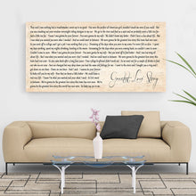 Load image into Gallery viewer, Song Lyrics Wall Art Anniversary Gift | First Dance Song Lyrics Wall Art