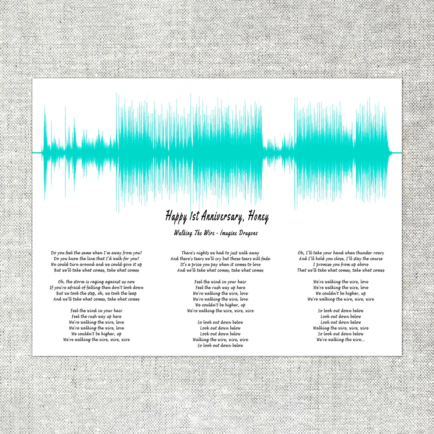 First Anniversary Gift For Her, Wedding Song With Lyrics For 1st Anniversary