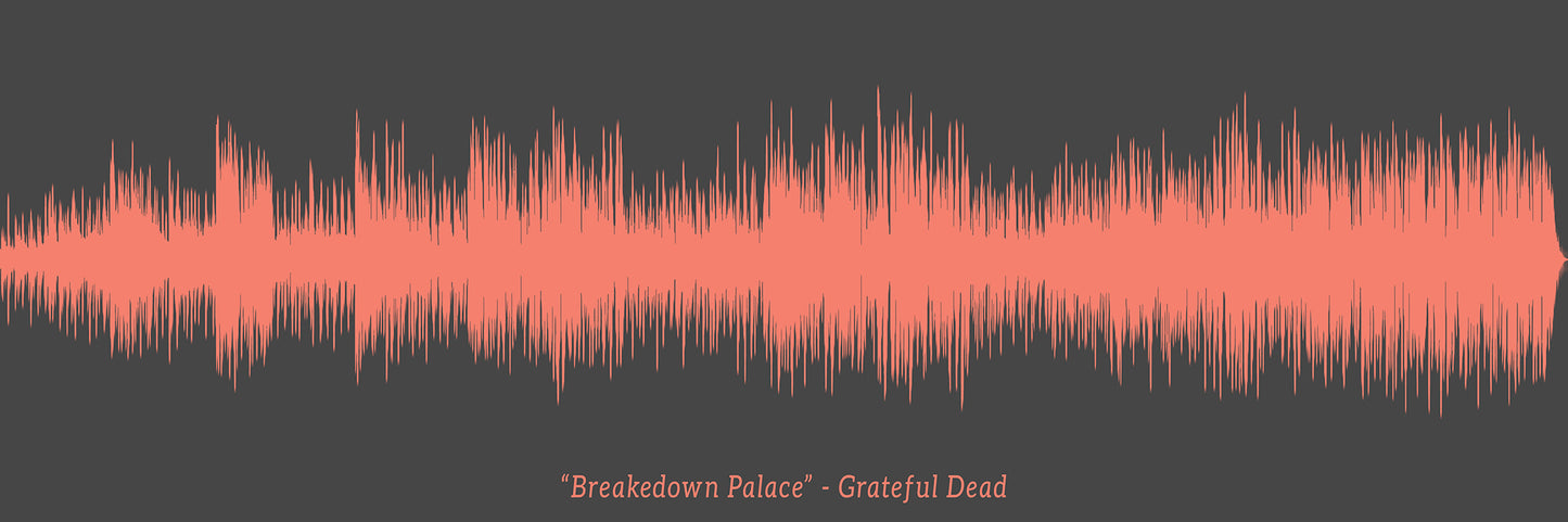 Grateful Dead Brokedown Palace Soundwave Art | Sound Wave Art | Gift For Husband | Gift For Parents
