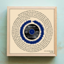 Load image into Gallery viewer, Grateful Dead Song Lyrics Wall Art | Eyes Of The World Lyrics | Soundwave Art | Birthday Gift For Dad | Song Lyrics Art