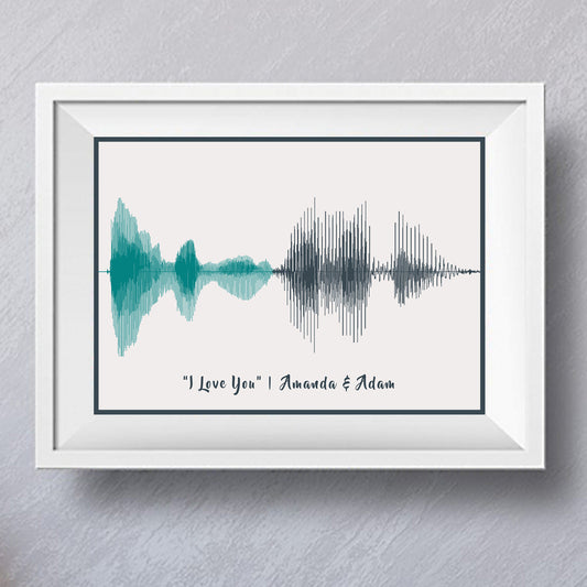 Valentine's Day Gift For Girlfriend, I Love You Sound Wave Print Valentine's Day Gift For Couples