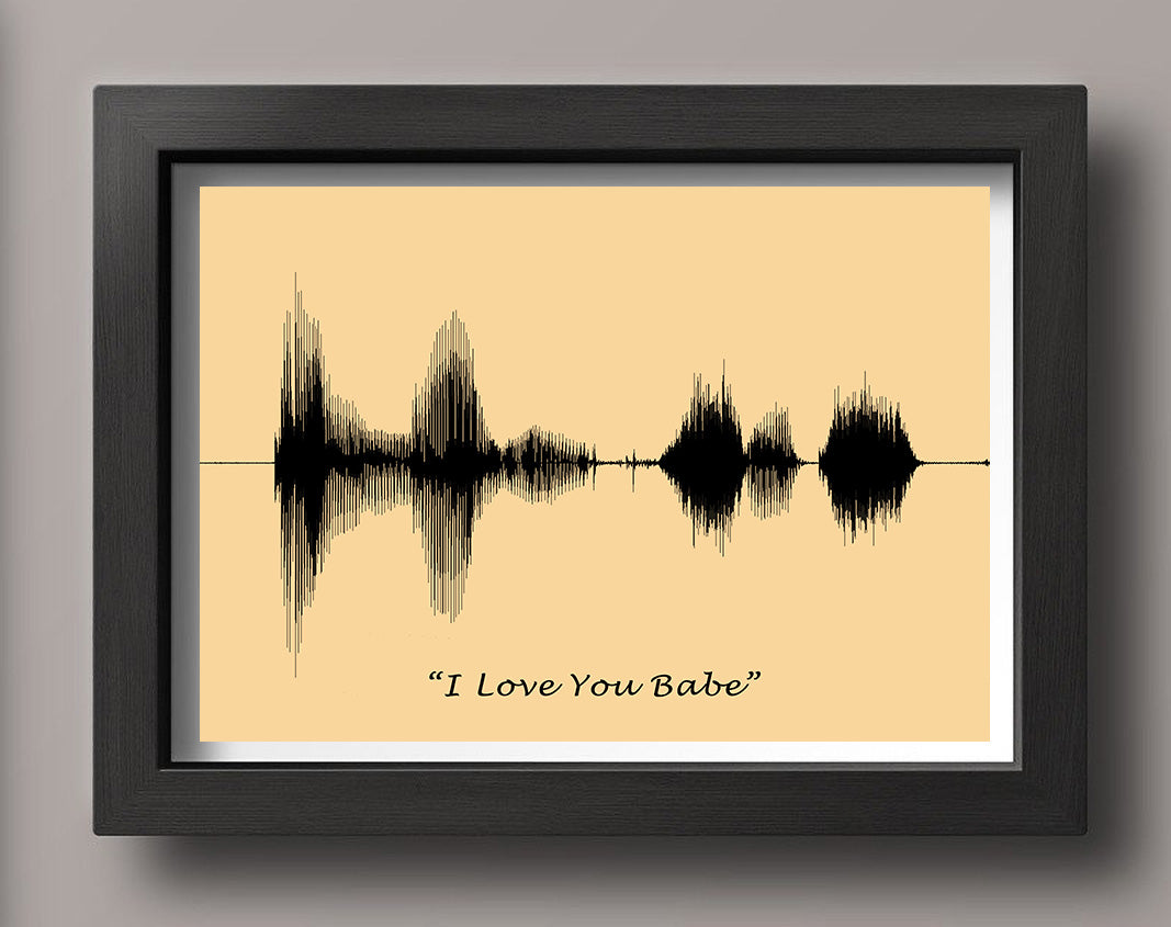 Custom Sound Wave Art | Anniversary Gift for Her | Sound Wave Print