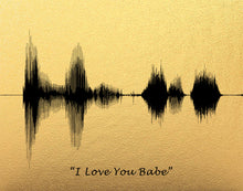Load image into Gallery viewer, Custom Sound Wave Art | Anniversary Gift for Her | Sound Wave Print