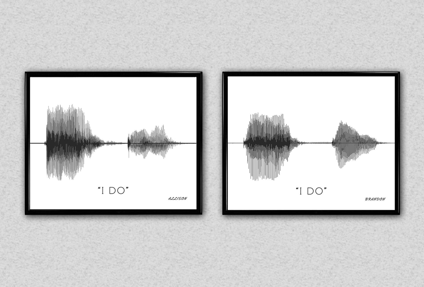 Sound Wave Art Print Wedding Vow Prints Anniversary Gift for Couples