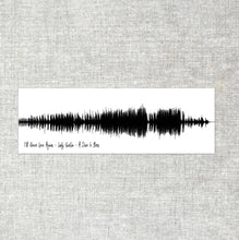 Load image into Gallery viewer, Custom Song Wave Print, Song Sound Wave Art, Soundwave Art Print, Wall Art Print