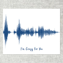 Load image into Gallery viewer, Valentine's Day Gift For Boyfriend, Voice Wave Art Print Valentines Day Gift, Soundwave Art Print Valentines Gift For Husband