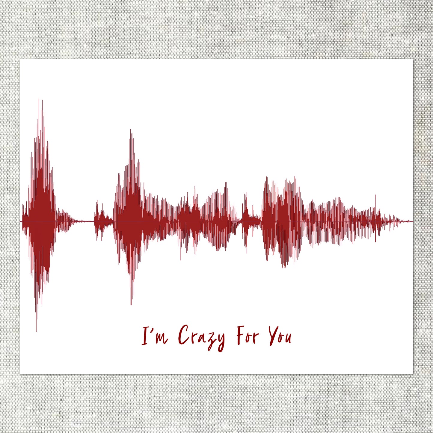 Soundwave Art Print Valentine's Day Gift for Him, Her