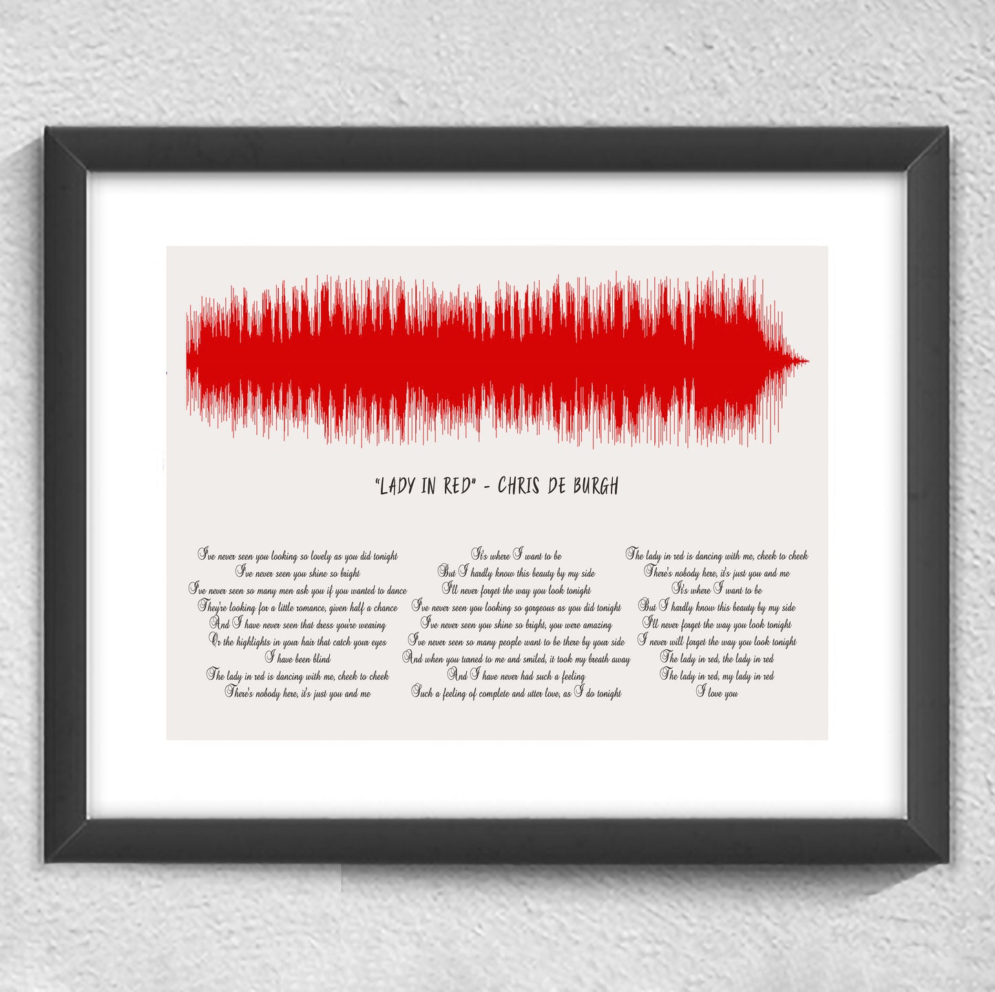 2nd Anniversary Gift Wedding Song Sound Wave | Wedding Song Lyrics