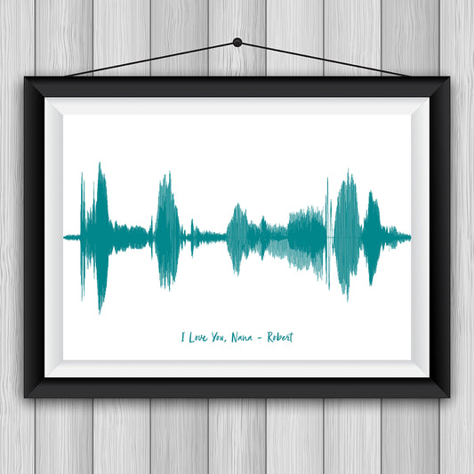 Mothers Day Gift For Grandma, Nana Gift, Soundwave Art Gift for New Grandma