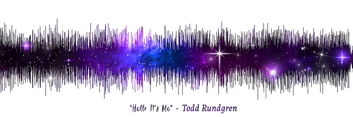 Night Sky Print Song Wave Wall Art | Music Wall Art Anniversary Gift for Couples