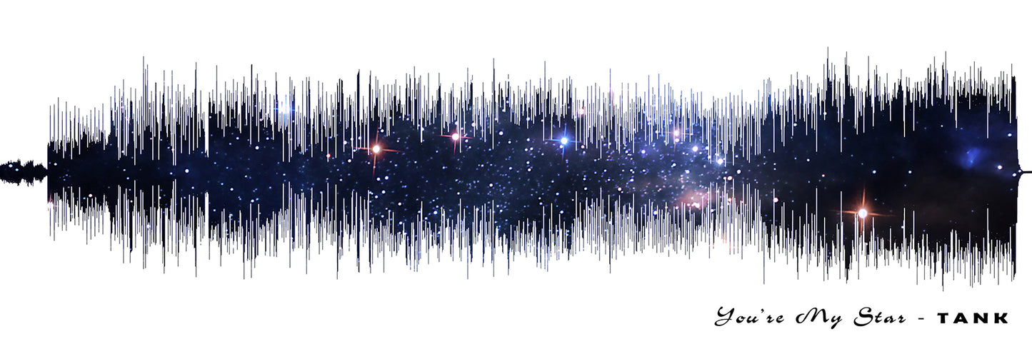 Night Sky Soundwave Print, Personalized Gift Wedding Song "You're My Star" Tank