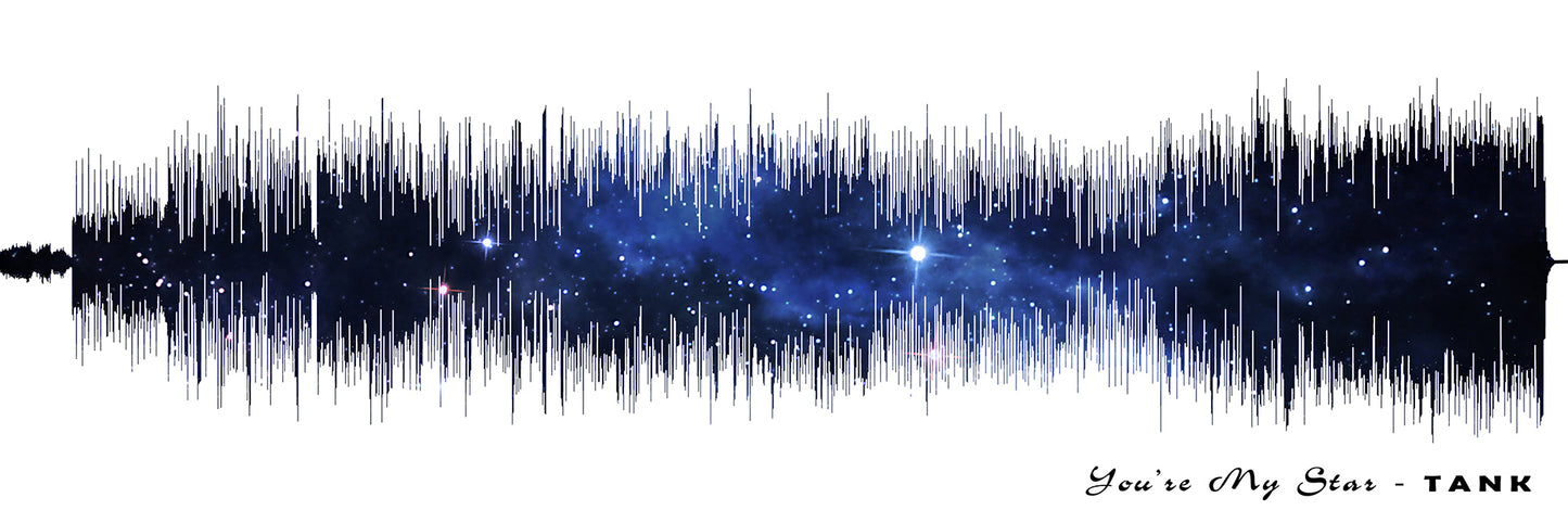 Night Sky Soundwave Print, Personalized Gift Wedding Song "You're My Star" Tank