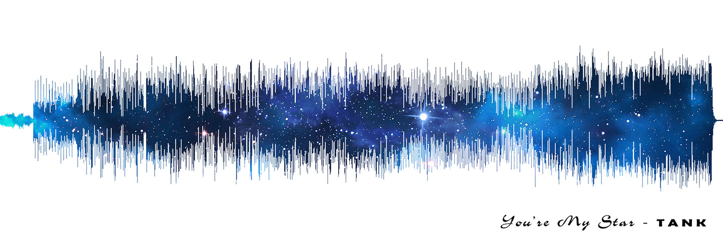 Night Sky Soundwave Print, Personalized Gift Wedding Song "You're My Star" Tank