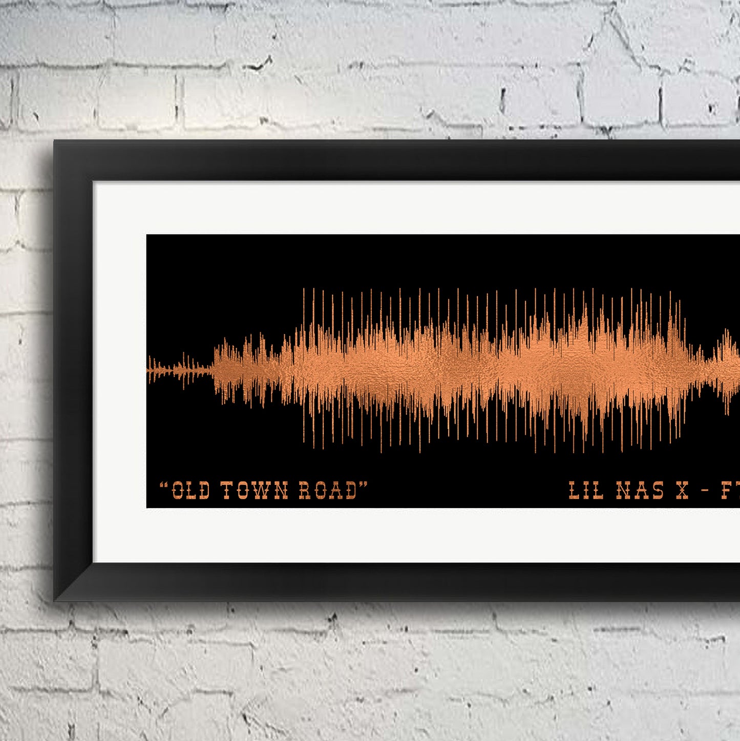 Old Town Road Song Wave Print - Custom Song Wave Gift - Old Town Road by Lil Nas X