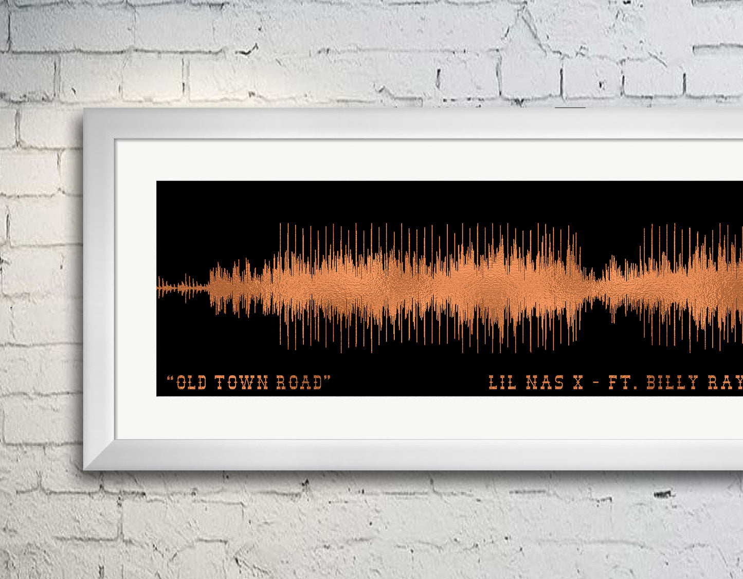 Old Town Road Song Wave Print - Custom Song Wave Gift - Old Town Road by Lil Nas X