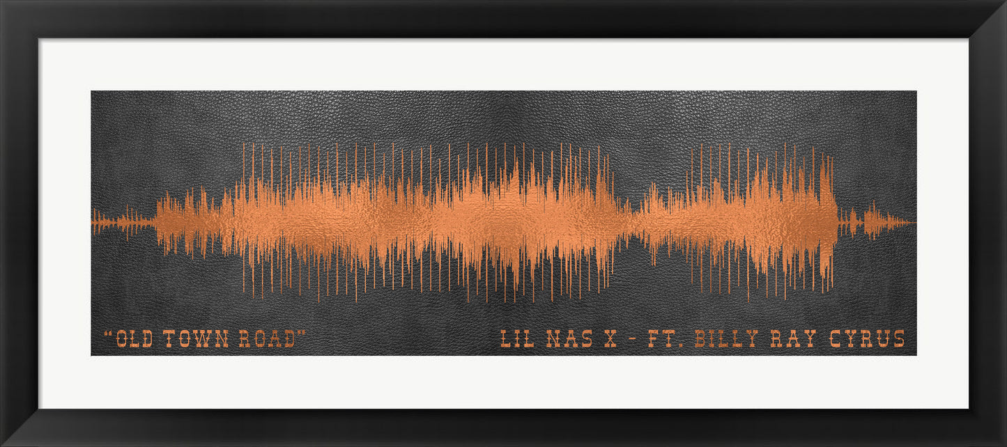 Old Town Road Song Wave Print - Custom Song Wave Gift - Old Town Road by Lil Nas X