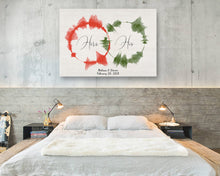 Load image into Gallery viewer, Wedding Vow Sound Wave Print on Canvas Anniversary Gift For Couples