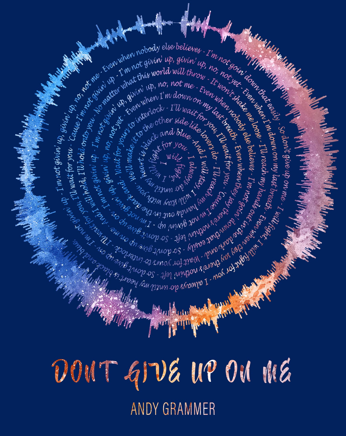 Song Lyric Wall Art | Song Lyric Art Print | Wedding Song Art