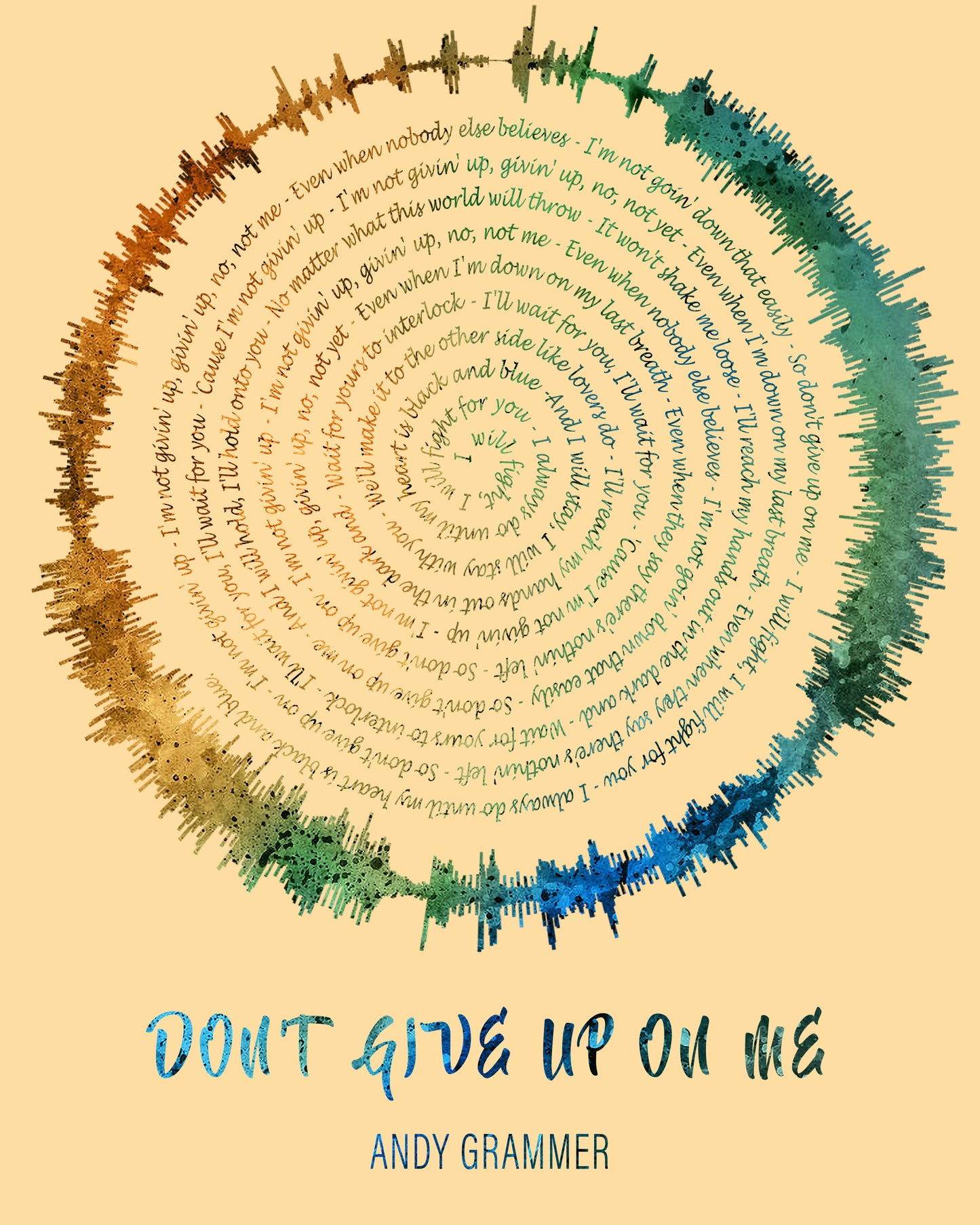 Song Lyric Wall Art | Song Lyric Art Print | Wedding Song Art