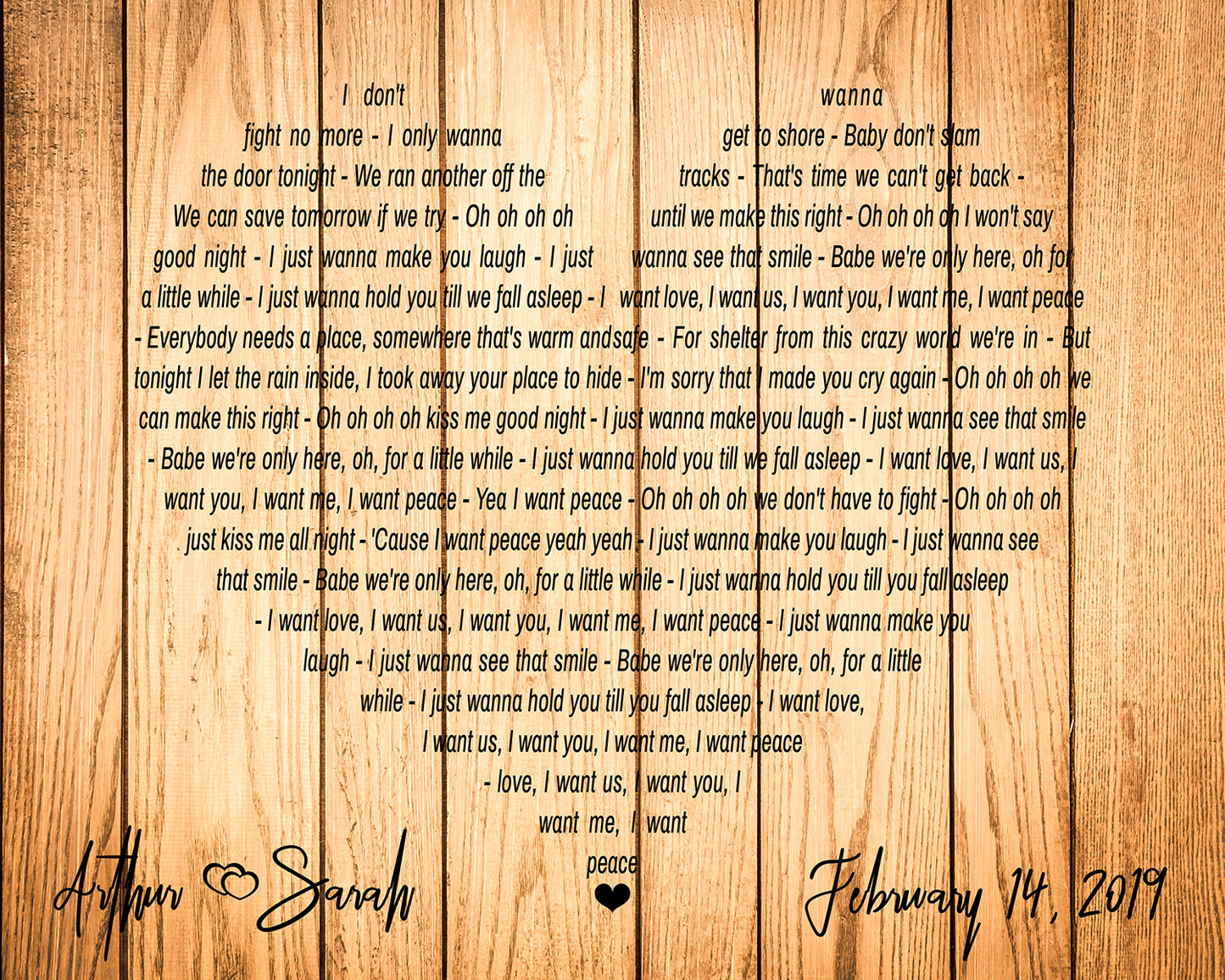 Song Lyrics Wall Art, Wedding Song Art Canvas, Canvas Wall Art, Wedding Gift Canvas