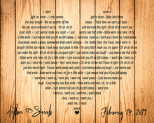 Load image into Gallery viewer, Song Lyrics Wall Art, Wedding Song Art Canvas, Canvas Wall Art, Wedding Gift Canvas