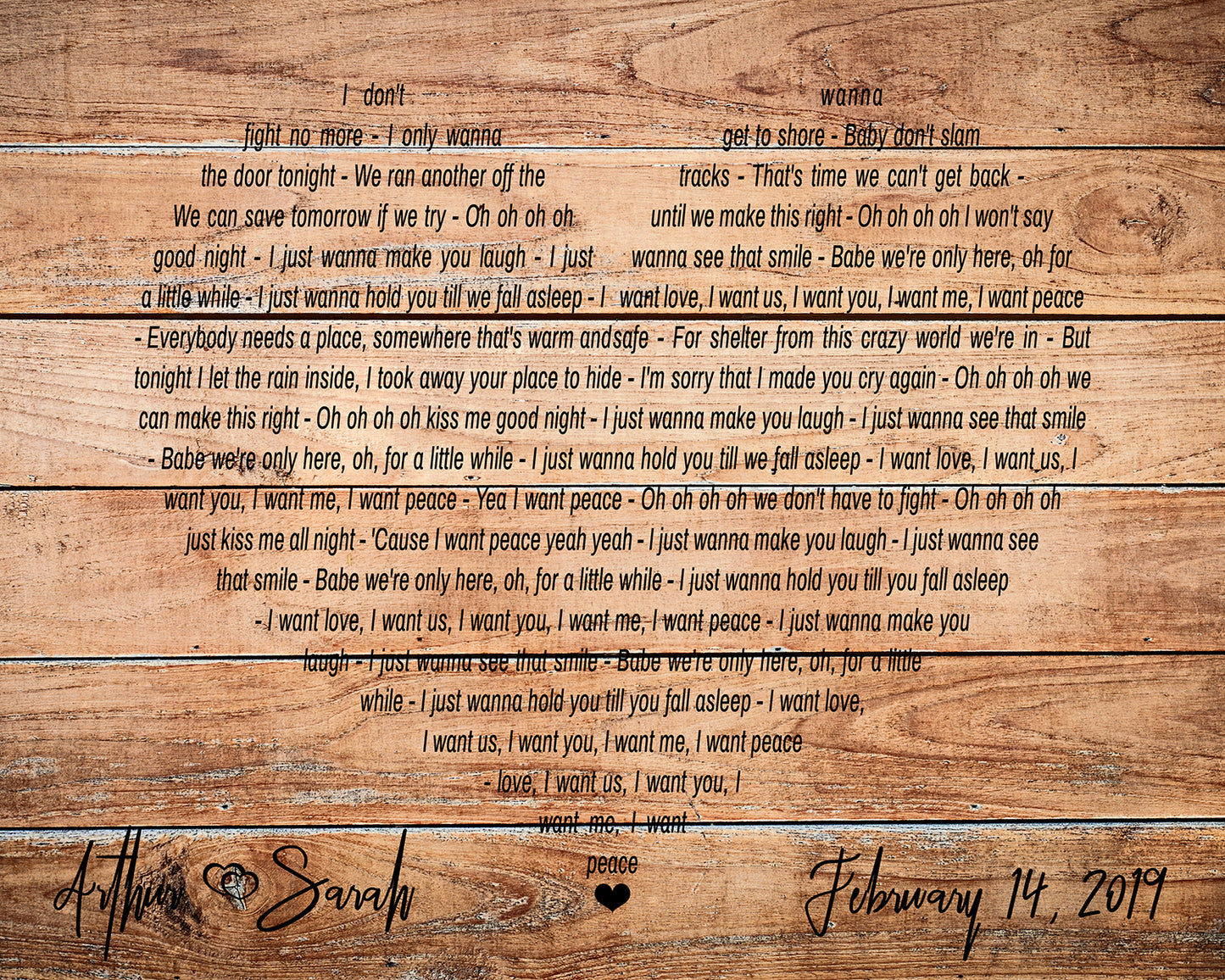 Song Lyrics Wall Art, Wedding Song Art Canvas, Canvas Wall Art, Wedding Gift Canvas