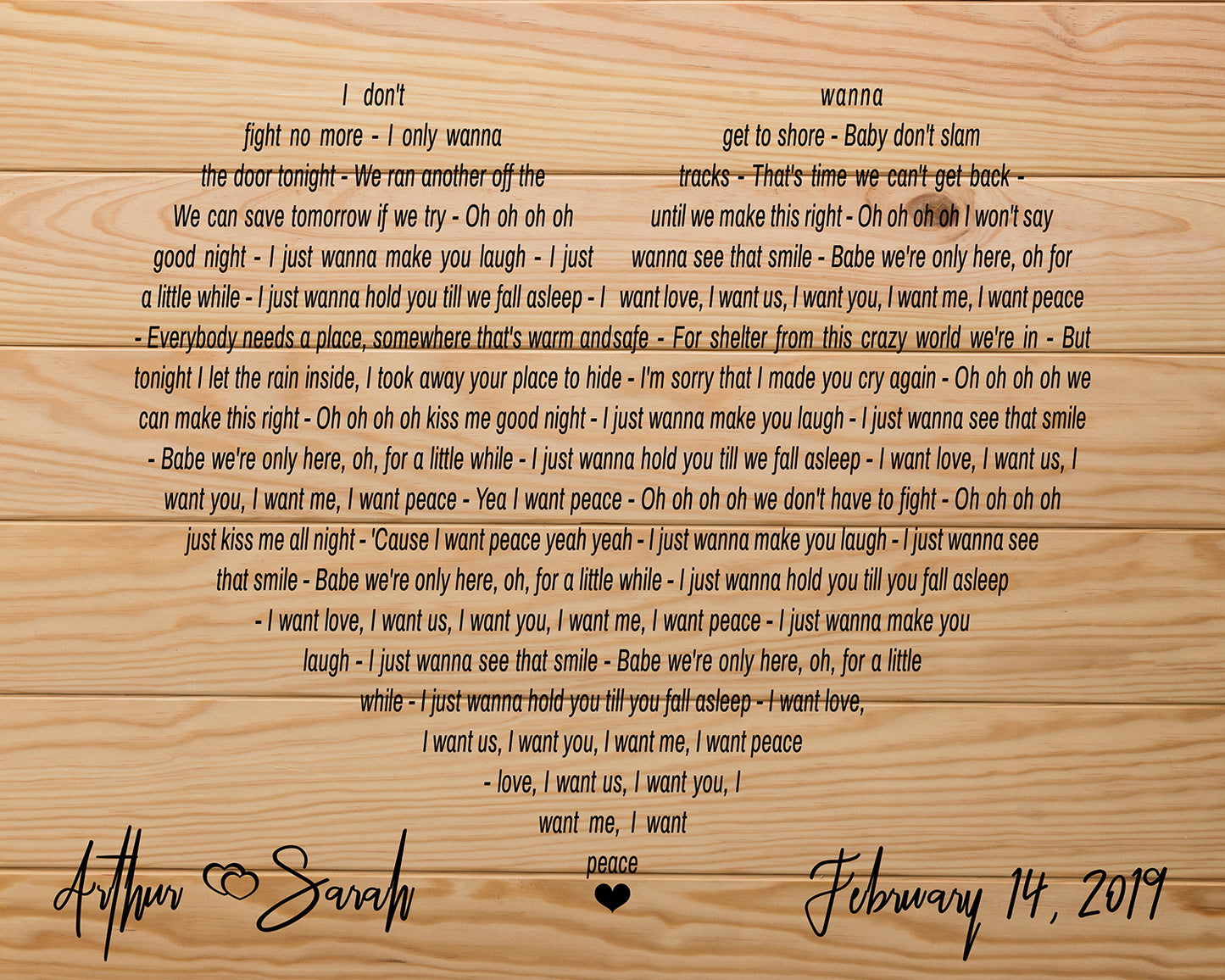 Song Lyrics Wall Art, Wedding Song Art Canvas, Canvas Wall Art, Wedding Gift Canvas