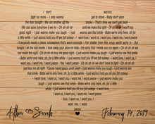 Load image into Gallery viewer, Song Lyrics Wall Art, Wedding Song Art Canvas, Canvas Wall Art, Wedding Gift Canvas