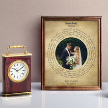 Load image into Gallery viewer, Song Lyrics Print Wall Art, Wedding Song Lyrics with Wedding Photo