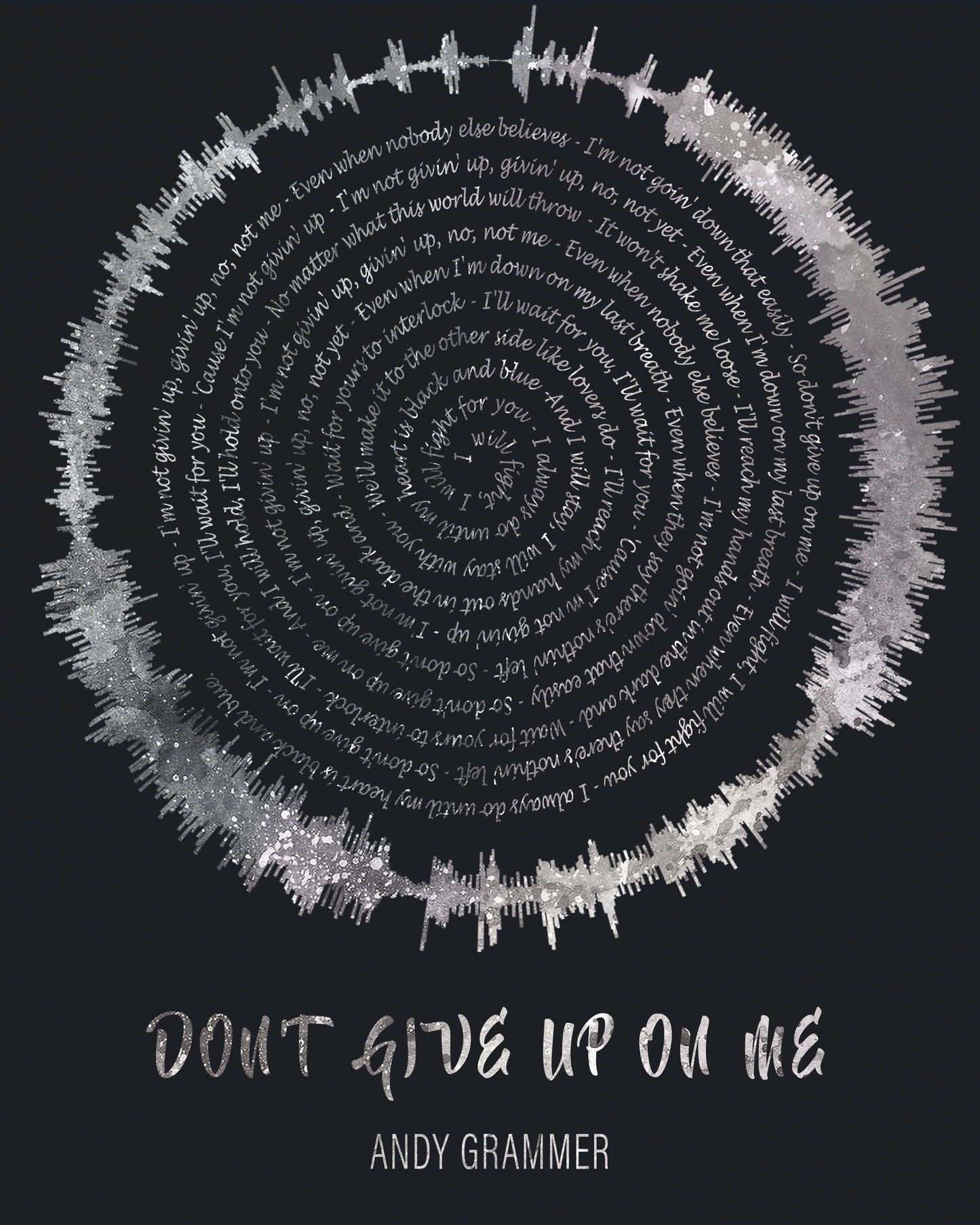 Song Lyric Wall Art | Song Lyric Art Print | Wedding Song Art