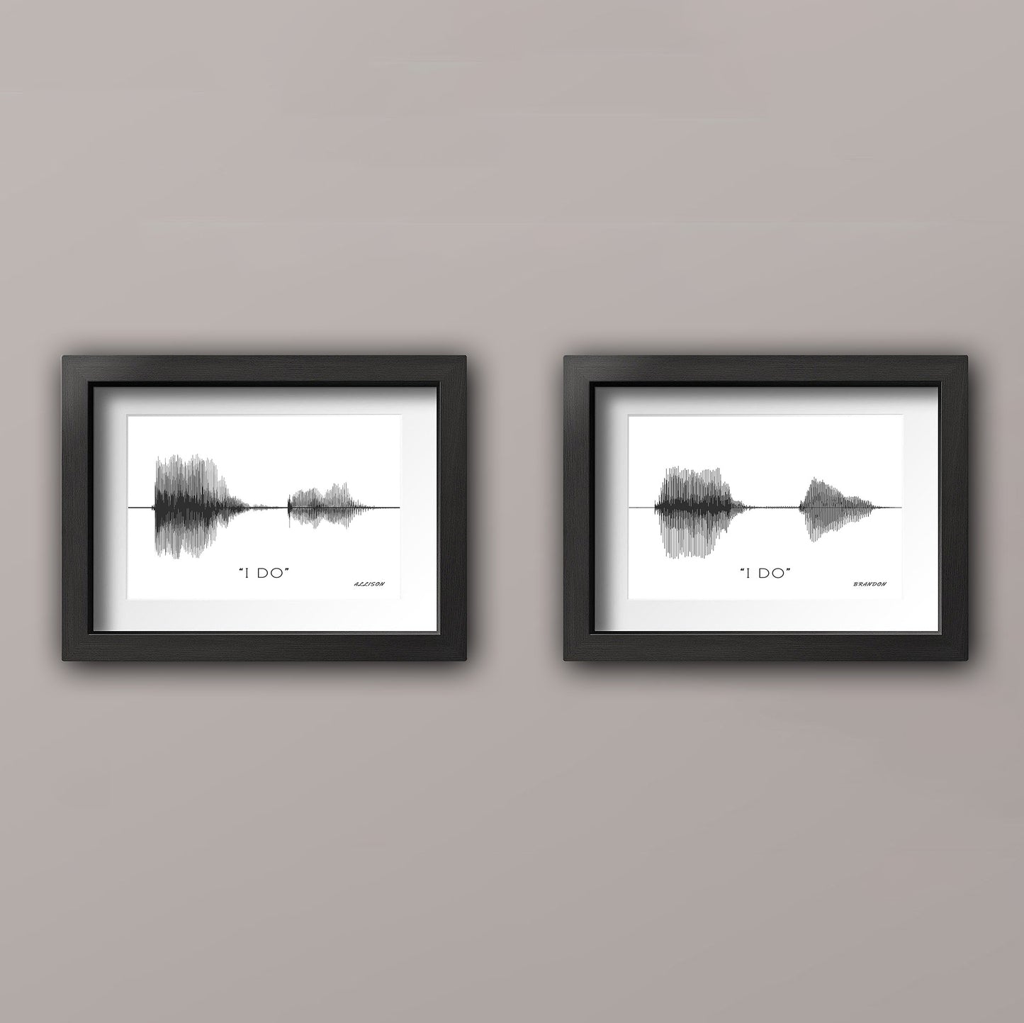 Sound Wave Art Print Wedding Vow Prints Anniversary Gift for Couples