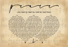 Load image into Gallery viewer, 2nd Anniversary Gift for Him, Wedding Song Lyrics Gift, Cotton Anniversary Gift