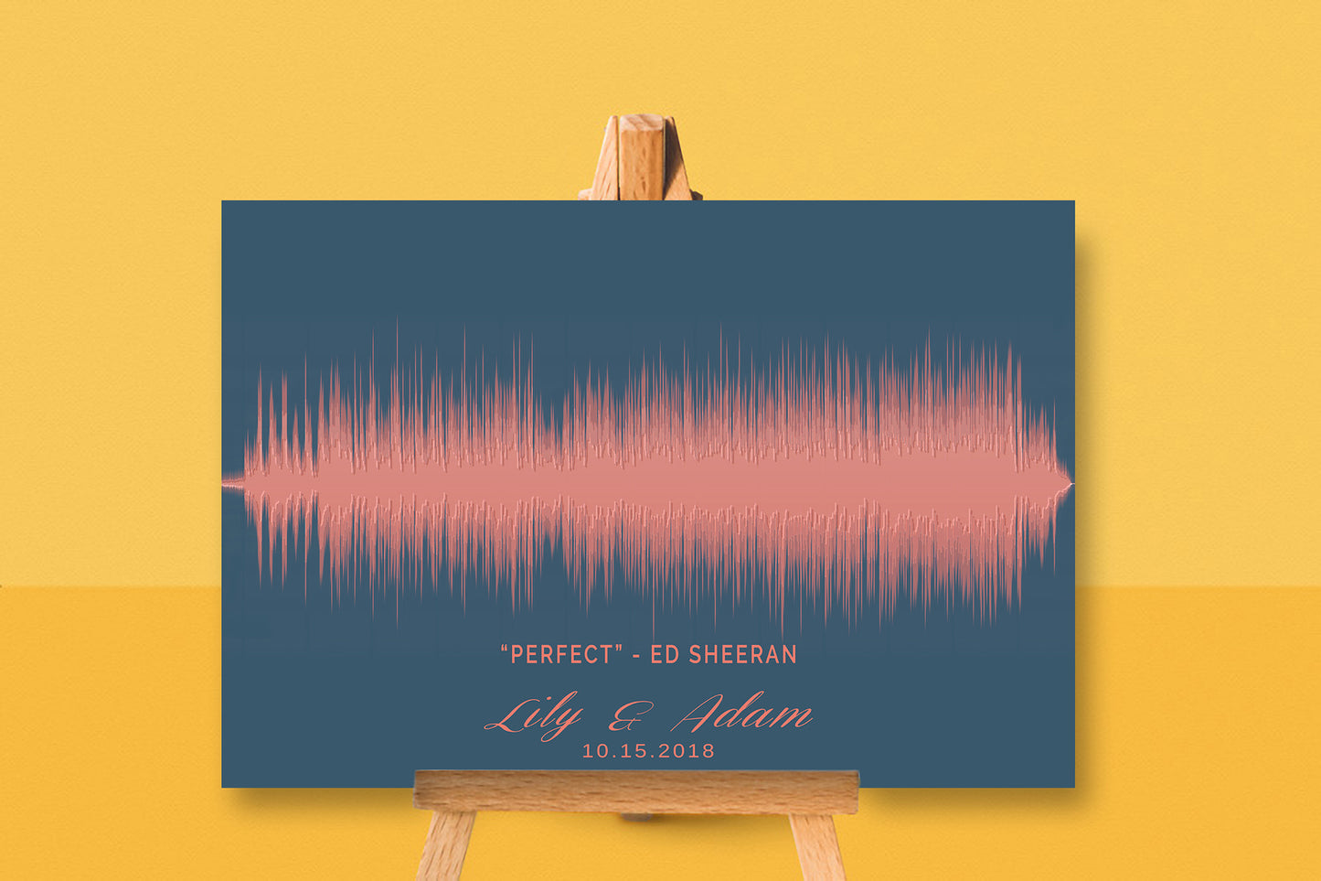 Custom Wedding Song Art, Song Sound Wave, 1st Anniversary Gift, Wedding Song Art