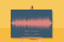 Load image into Gallery viewer, Custom Wedding Song Art, Song Sound Wave, 1st Anniversary Gift, Wedding Song Art