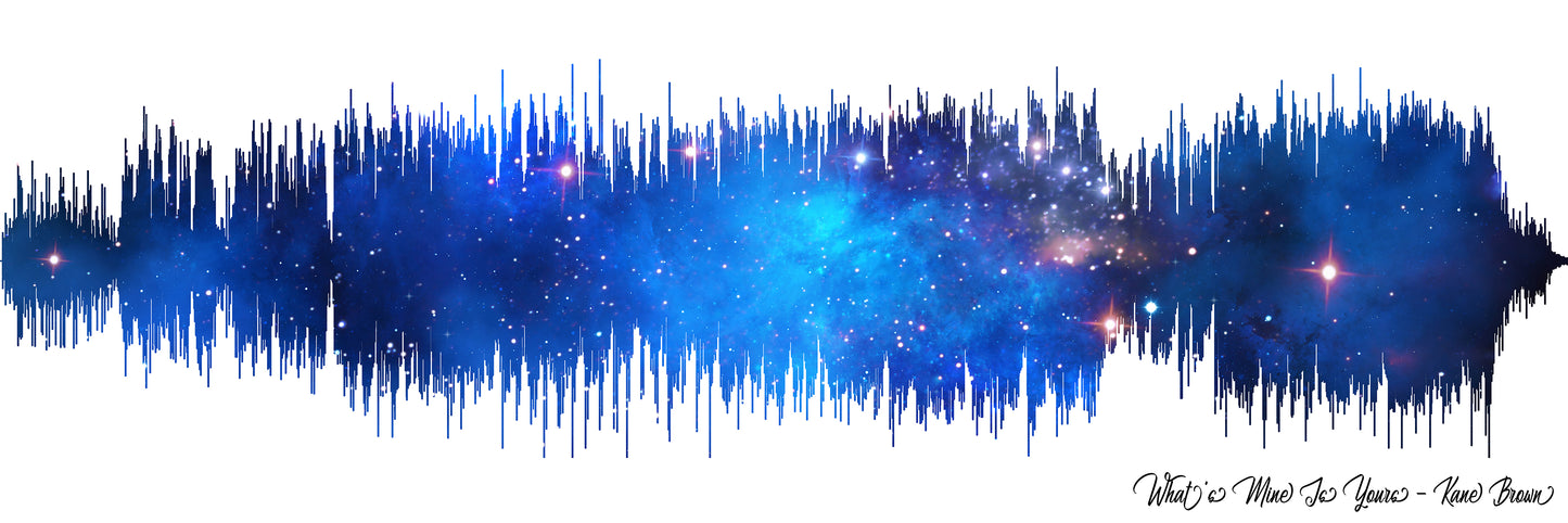 Star Constellation Wall Art | Galaxy Soundwave Art Print | Paper Anniversary Gifts | Night Sky Wedding Song Gift | Custom Song Wave Print